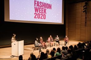 Sasha Pinto introducing Sandra Campos, Daniella Pierson, Liz Lange, Sterling McDavid, and Brittany Lo for Brown Fashion 