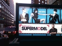 MAKE ME A SUPERMODEL promo billboard in New York City