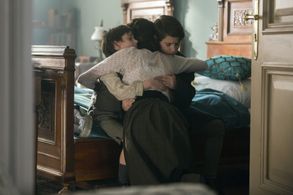 Samantha Colley, Edan Hayhurst, and Caspar Griffiths in Genius (2017)