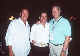 Corbin Bernsen, Peter Morton, and Steve Tisch