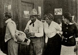 Gladys Field, Arthur Mackley, and Julia Mackley in A Montana Mix-Up (1913)