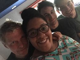 In the studio with Marius DeVries, Justin Jurwitz and Damian Chazelle for La La Land