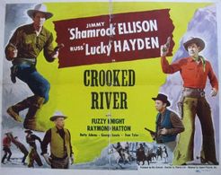 James Ellison, Raymond Hatton, Russell Hayden, and Fuzzy Knight in Crooked River (1950)