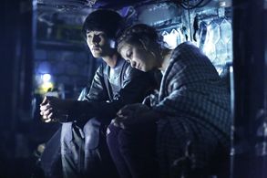 Christopher Larkin and Chelsey Reist in The 100 (2014)