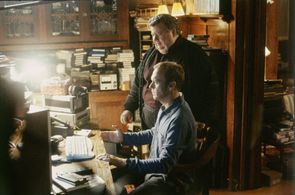 Michael Keaton and Ian McNeice in White Noise (2005)