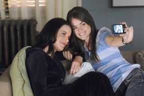 Michelle Ryan and Lucy Hale at an event for Bionic Woman (2007)