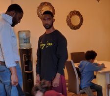 On the set of The Good Teacher