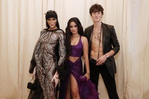 Camila Cabello, Shawn Mendes, and Winnie Harlow