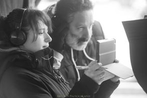 Glenn Ciano, Gina Ciano on the set of Secrets at the Museun