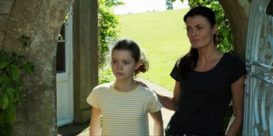 Still of Cara Bossom and Lyne Renee in DEEP STATE (2018) Season 1 Ep.4. Reunion.