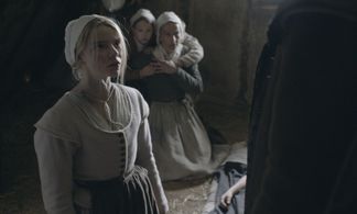 Kate Dickie, Ellie Grainger, and Anya Taylor-Joy in The Witch (2015)