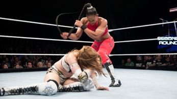 Kairi Hôjô and Bianca Blair in WWE: Mae Young Classic Women Tournament (2017)