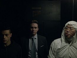 Martin Wallström, Rami Malek, and Stephen Lin in Mr. Robot (2015)