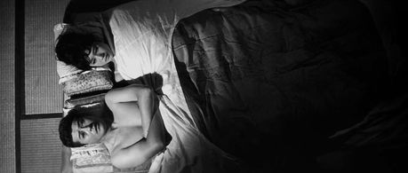 Ryô Ikebe and Mariko Kaga in Pale Flower (1964)