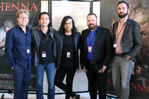 Ballarat Australia screening of Gehenna: Where Death Lives with (left to right) Executlve Producer Darren Collinson, Dir