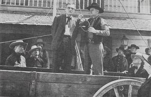 Horace B. Carpenter, Franklyn Farnum, Neal Hart, Rex Lease, Francis McDonald, Tom Smith, and Jack Tornek in Cheyenne Wil