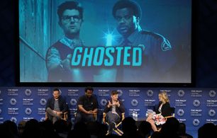 Adam Scott, Craig Robinson, and Tom Gormican at an event for Ghosted (2017)