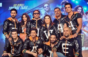 Jackie Shroff, Farah Khan, Abhishek Bachchan, Shah Rukh Khan, Boman Irani, Shekhar Ravjiani, Vishal Dadlani, Sonu Sood, 
