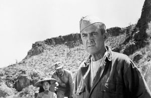 James Stewart, Lisa Lu, and Frank Silvera in The Mountain Road (1960)