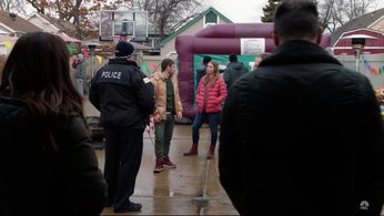 Still of Emma Jo Boyden, Michael Drayer, Patrick John Flueger, Marina Squerciati, Michael Goldberg, and Jimmy Caruso in 