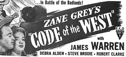 Debra Alden and James Warren in Code of the West (1947)