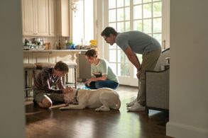 Rob Lowe, Kimberly Williams-Paisley, and Johnny Berchtold in Dog Gone (2023)