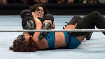 Nicole Savoy and Victoria Gonzalez in WWE: Mae Young Classic Women Tournament (2017)