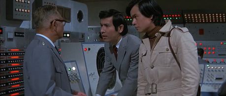 Hiroshi Ishikawa, Kunio Murai, and Gen Shimizu in Godzilla vs. Gigan (1972)