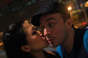 Still of Joe Fiorello and Angie P. in Fast Love (2012)