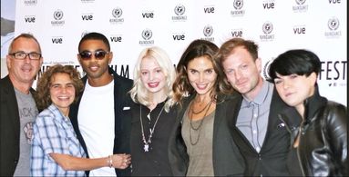 Raindace film festival 2013 Director Adam Tysoe and Producer Debbie Shuter with the cast of 