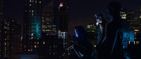 Bae Doona, Spencer Wilding, and David Ajala in Jupiter Ascending (2015)