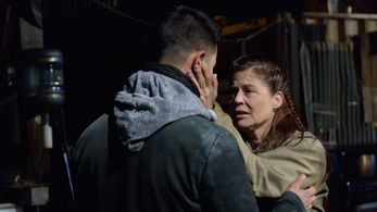 Linda Hamilton and Justin Rain in Defiance (2013)