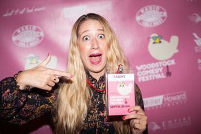 Lindsay-Elizabeth Hand at the Woodstock Comedy Festival