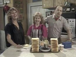 Richard Addison, Jenny Lee Wright, and Sandi Toksvig in No 73 (1982)