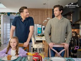 George Krissa and Jonathan Bennett in The Holiday Sitter (Hallmark)