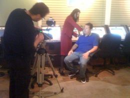 Leo about to be on the news.