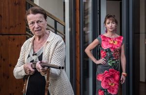 Iva Janzurová and Tatiana Dyková in The Lady Terrorist (2019)