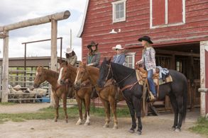 Vinessa Antoine, Amber Marshall, Michelle Morgan, and Alisha Newton in Heartland (2007)