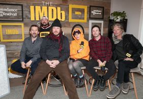 Ethan Hawke, Kevin Smith, Josh Hamilton, Charlie Sexton, Alia Shawkat, and Ben Dickey at an event for Blaze (2018)