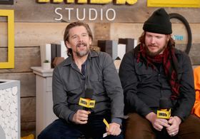 Ethan Hawke and Ben Dickey at an event for Blaze (2018)