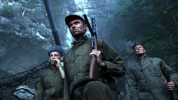 Chris Reginald Taylor on set playing Soviet War Hero Viktor Leonov for 