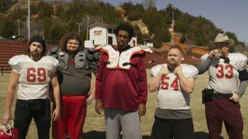 Travis Nicholson, Da'Vone McDonald, Geoff Barron, Chris Reed, and Tanner Anderson in The Turkey Bowl (2019)