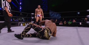 The Black Baron and Daniel L. Rivera in AEW Dark: Elevation (2021)