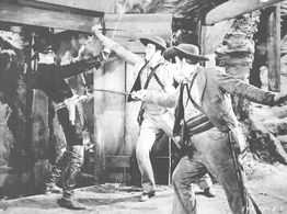 Reed Hadley, Charles King, and James Pierce in Zorro's Fighting Legion (1939)