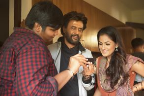 Rajinikanth, Simran, and Karthik Subbaraj in Petta (2019)