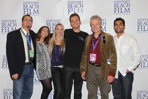 From left: NBFF's Pete Schuller, actress Sheryl Scott, actress Sofie Norman, 
