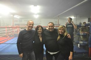 Jackie Martling, Debra Markowitz, Joe Gannascoli and Kory Diskin on the set of My Cross to Bear