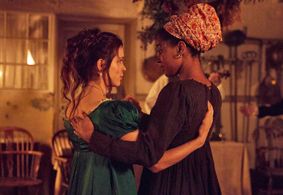 Sophie Cookson with Karla-Simone Spence in The Confessions of Frannie Langton