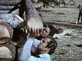 Dana Andrews and Victor Cutler in Canyon Passage (1946)