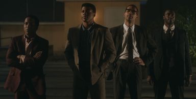 Aldis Hodge, Leslie Odom Jr., Eli Goree, and Kingsley Ben-Adir in One Night in Miami... (2020)